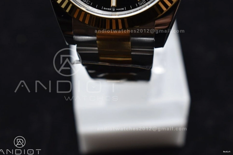Edition Clean YG Steel 41 Dial on 904L Black 1:1 Bracelet Oyster SS DateJust Stick VR3235 126333 Best 0402